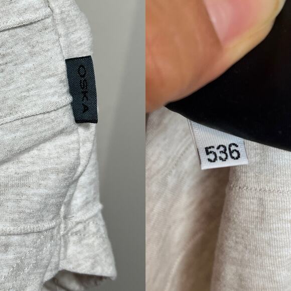 Oska Oatmeal Cowl Neck Blouse textured lines Size 2(US8/10), made in Bulgaria - Picture 7 of 9